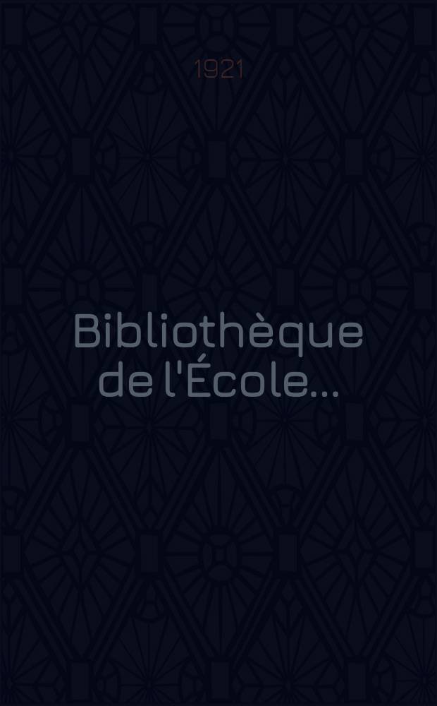 Bibliothèque de l'École ...
