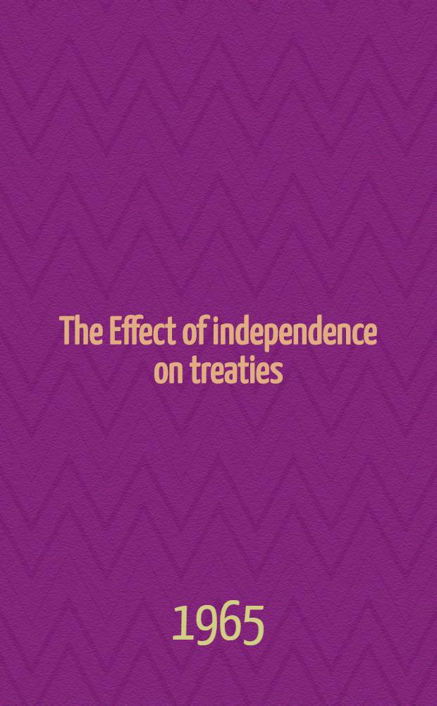 The Effect of independence on treaties