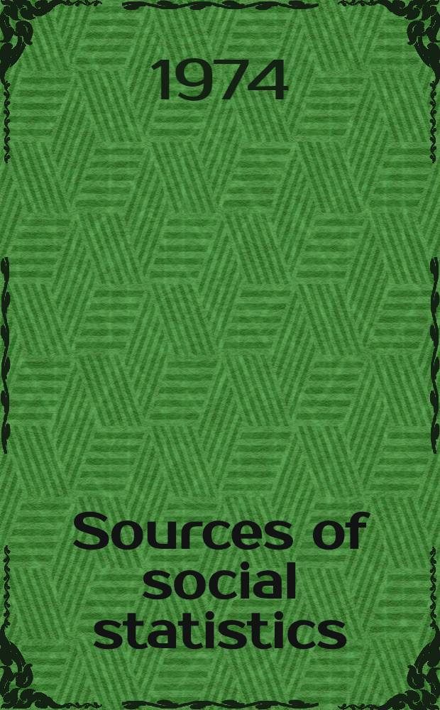 Sources of social statistics