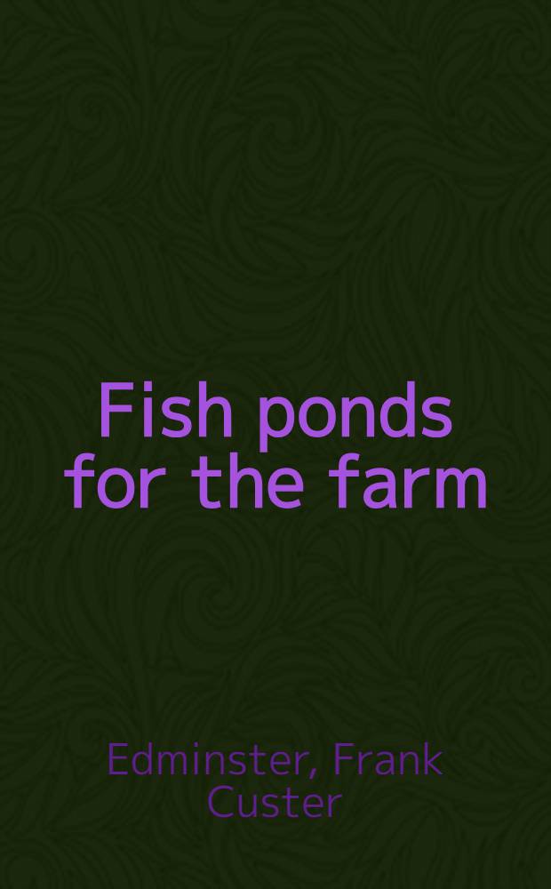 Fish ponds for the farm