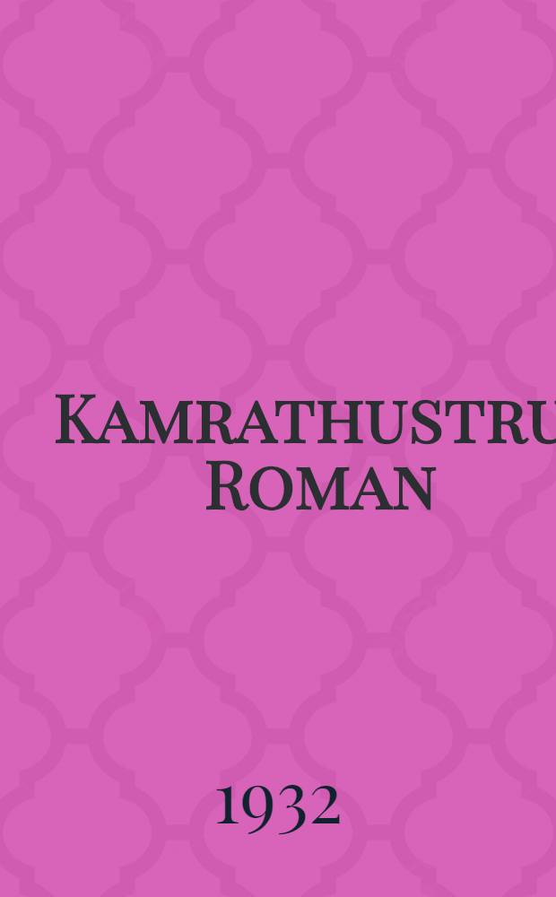 Kamrathustru : Roman