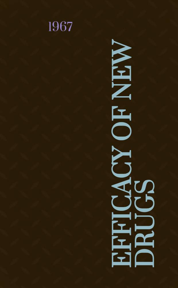 Efficacy of new drugs : Symposium