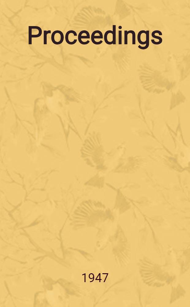 [Proceedings]