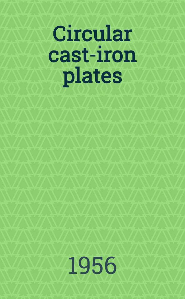Circular cast-iron plates