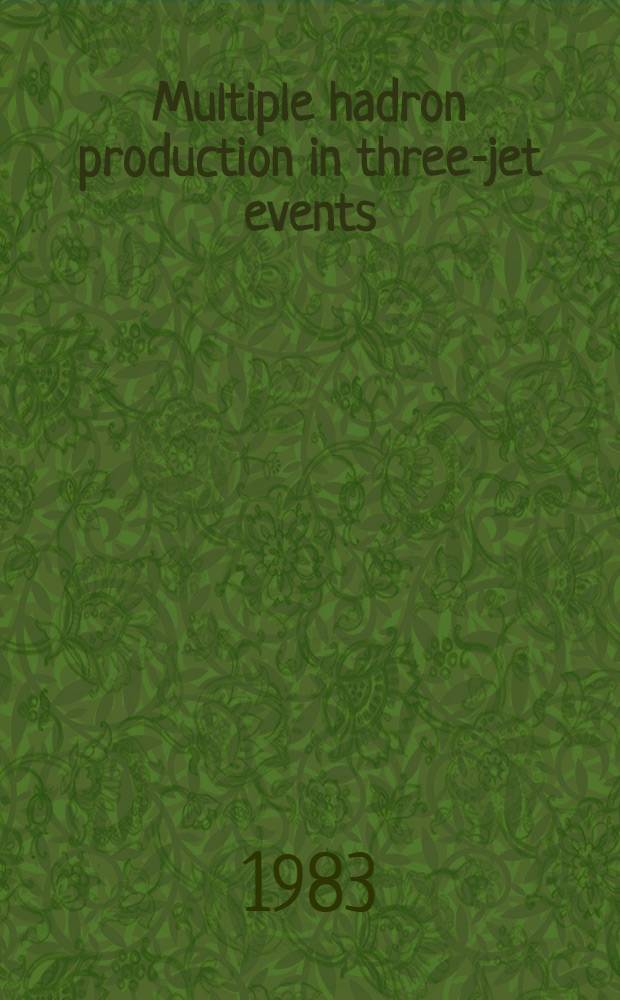 Multiple hadron production in three-jet events