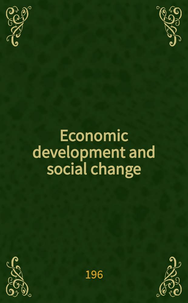 Economic development and social change