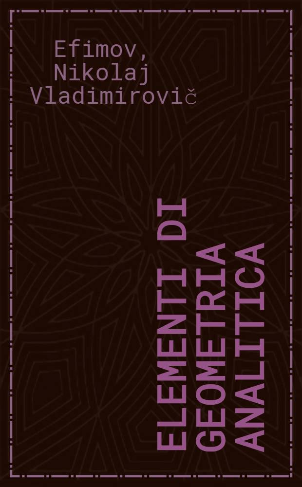 Elementi di geometria analitica