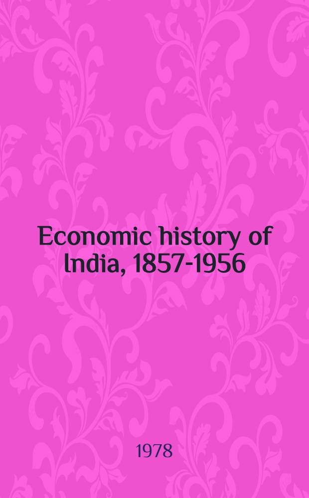 Economic history of India, 1857-1956