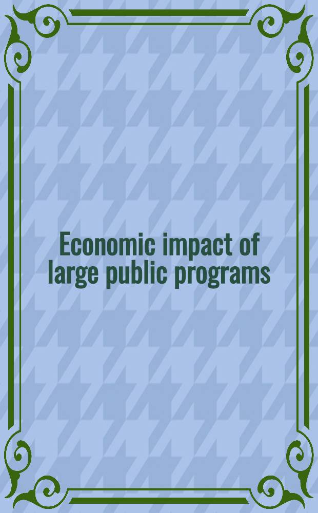 Economic impact of large public programs : The NASA experience
