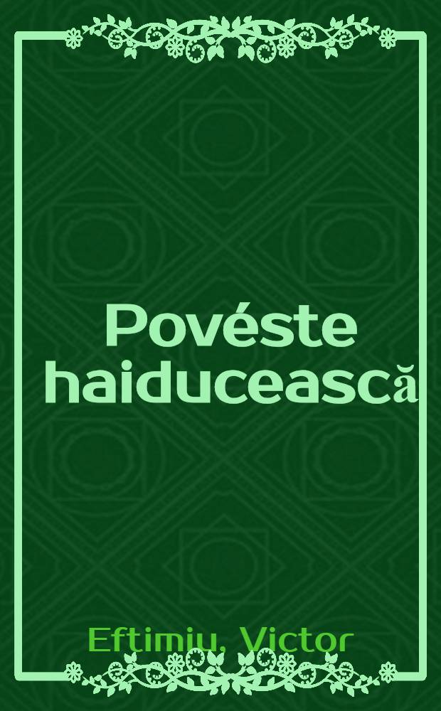 Povéste haiducească