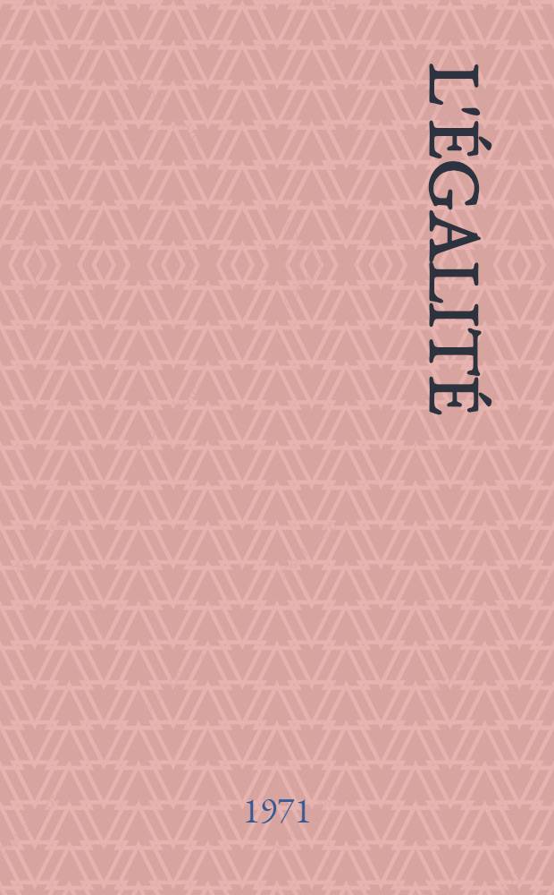 L'égalité