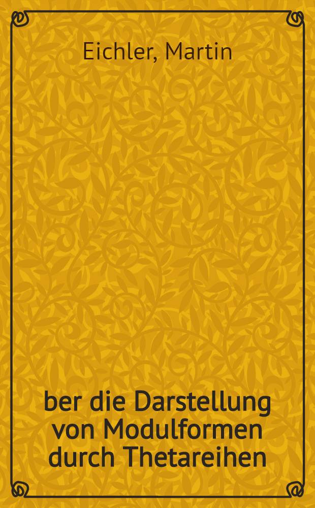 Über die Darstellung von Modulformen durch Thetareihen