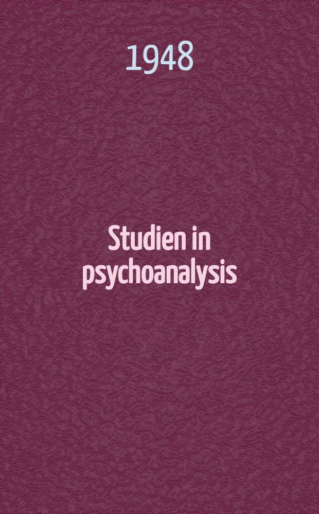 Studien in psychoanalysis