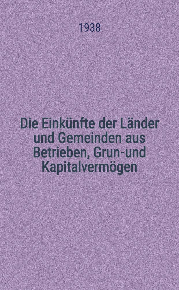 Die Eink&uuml;nfte der L&auml;nder und Gemeinden aus Betrieben, Grund- und Kapitalverm&ouml;gen