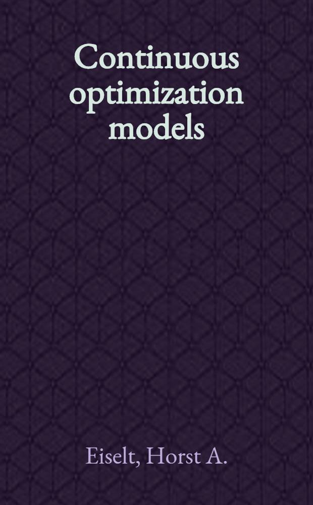 Continuous optimization models