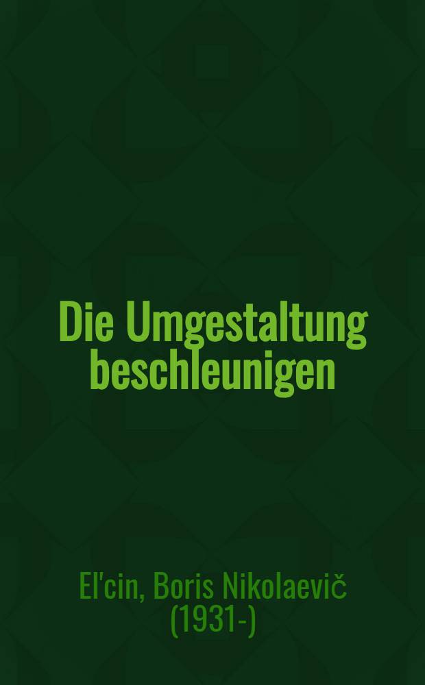 Die Umgestaltung beschleunigen