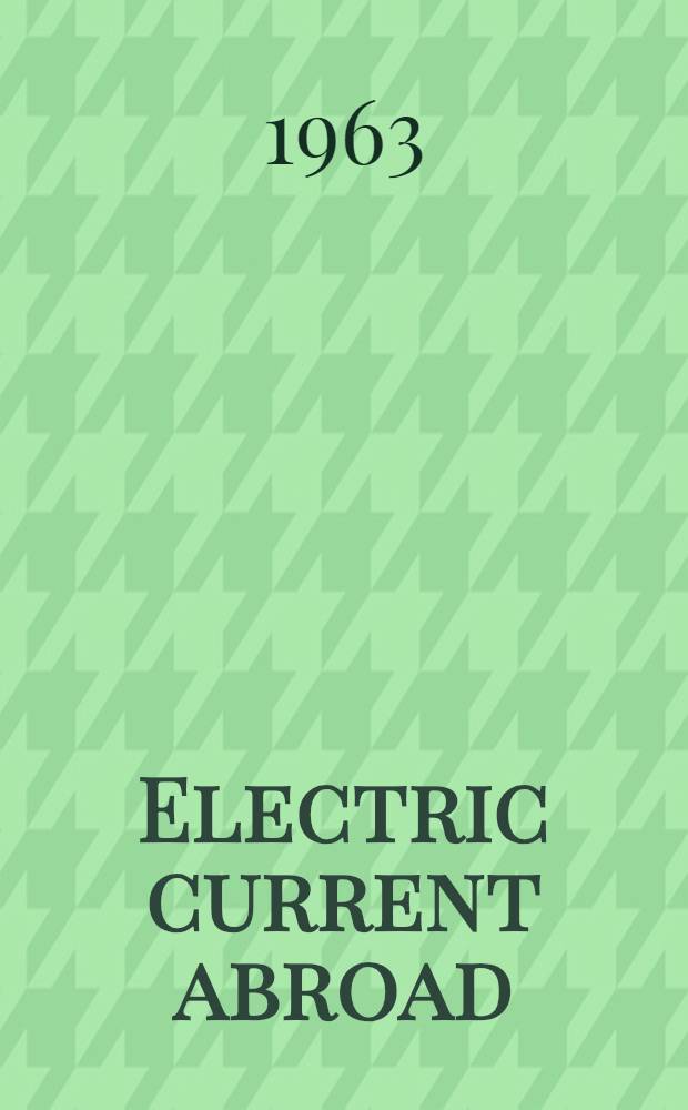 Electric current abroad