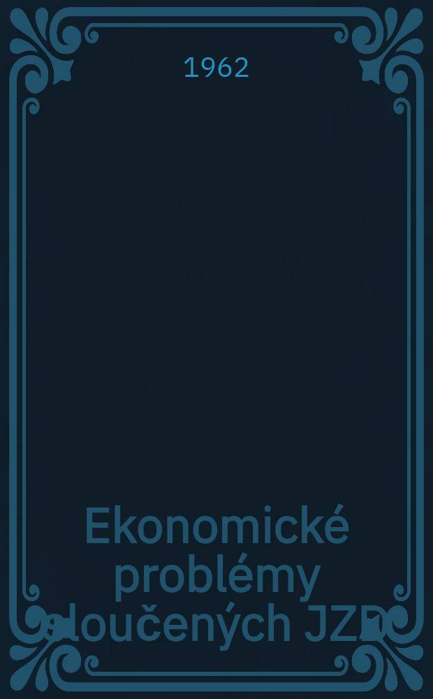 Ekonomické problémy sloučených JZD : Sborník materiálů z vědecké konference provozně ekonomické fakulty Vysoké školy zemědělské v Praze, konané ve dnech 18.-19. října 1961