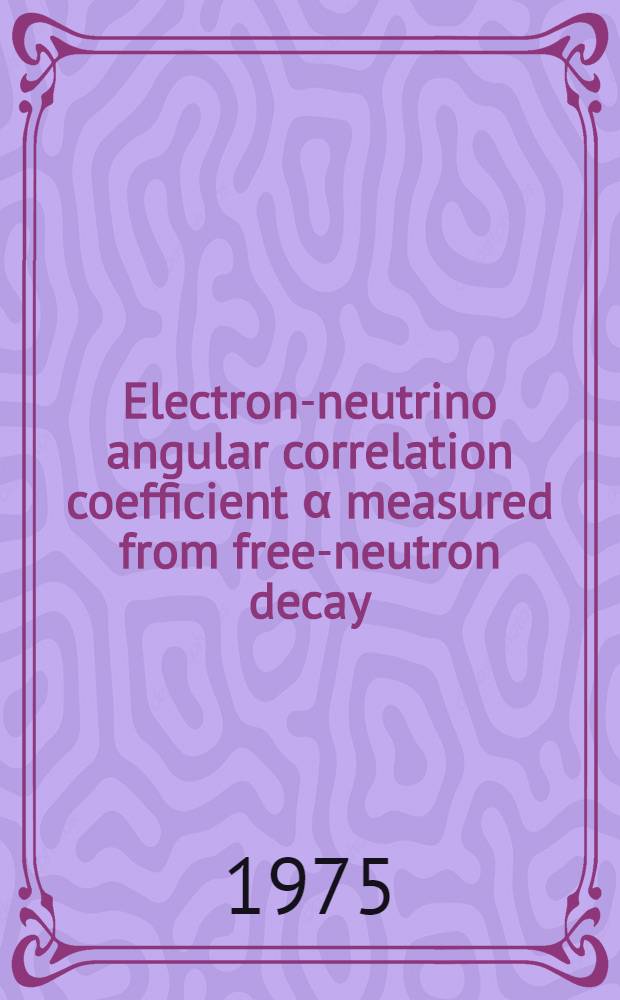 Electron-neutrino angular correlation coefficient α measured from free-neutron decay