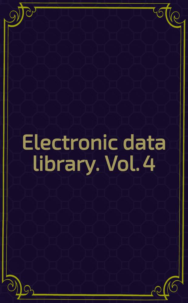 Electronic data library. Vol. 4 : Audio frequency techniques