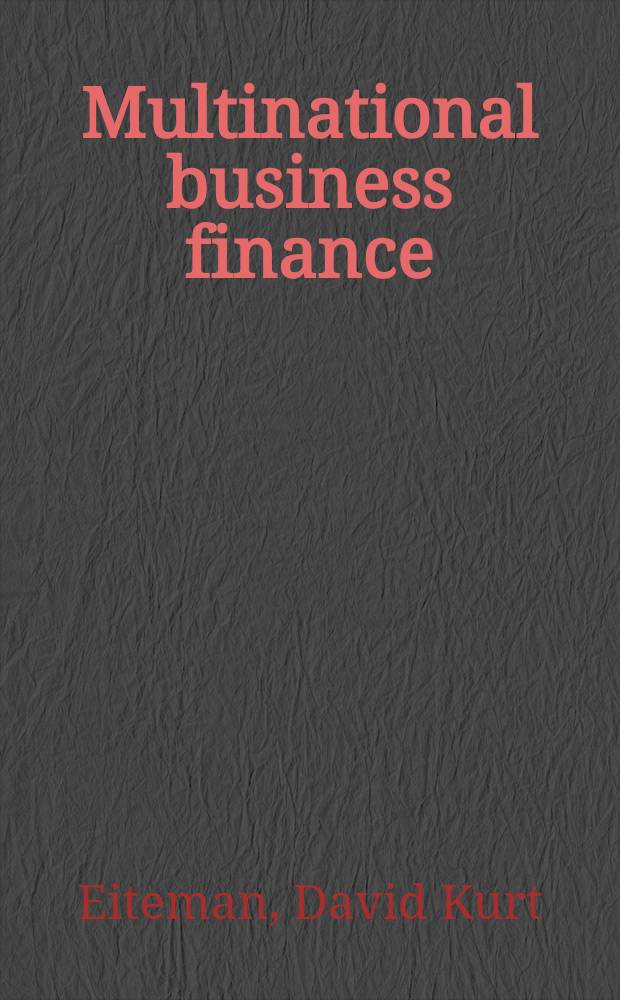 Multinational business finance