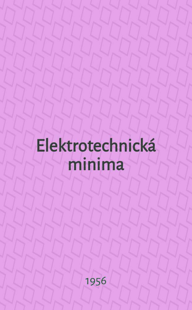 Elektrotechnická minima