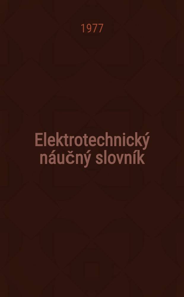 Elektrotechnický náučný slovník