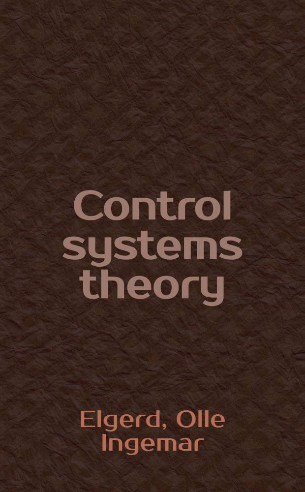 Control systems theory