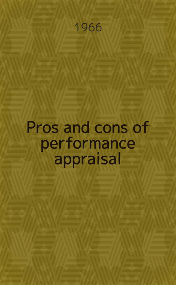 Pros and cons of performance appraisal