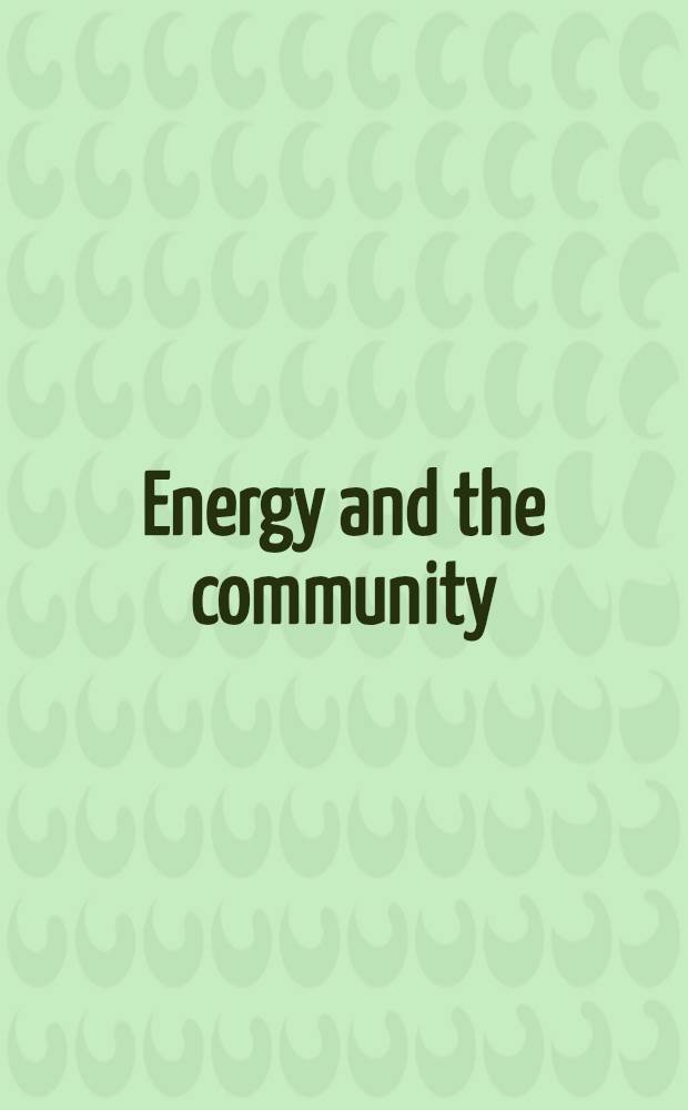 Energy and the community