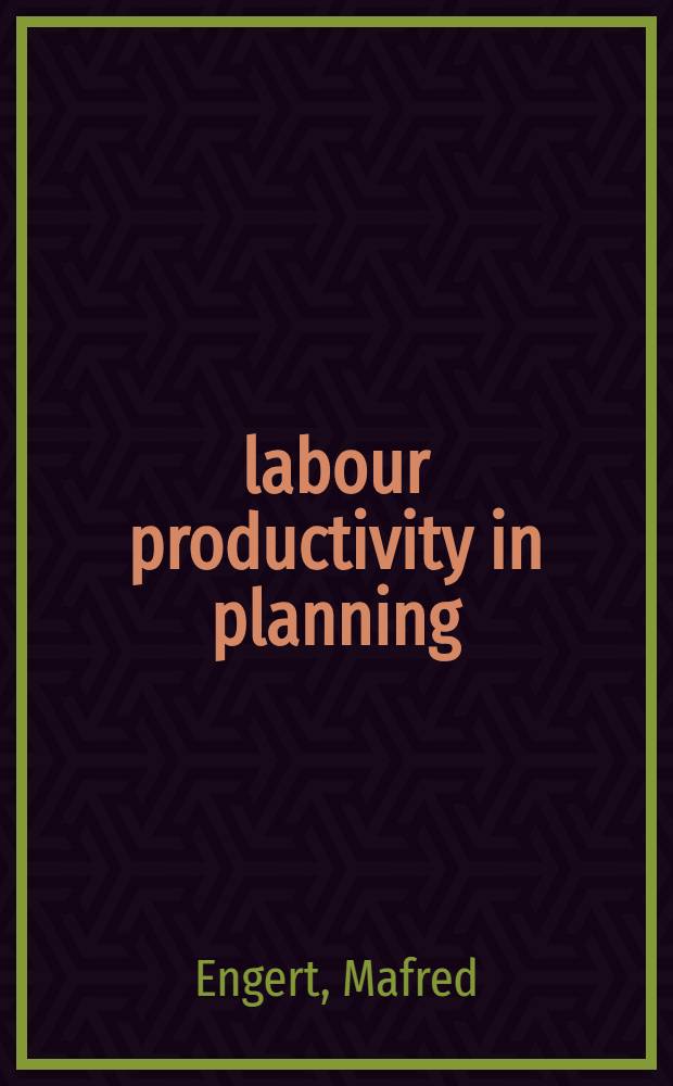 labour productivity in planning