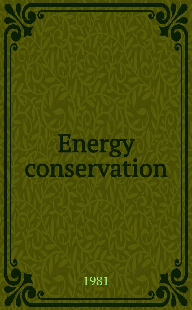Energy conservation