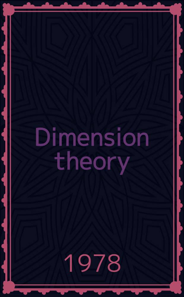 Dimension theory
