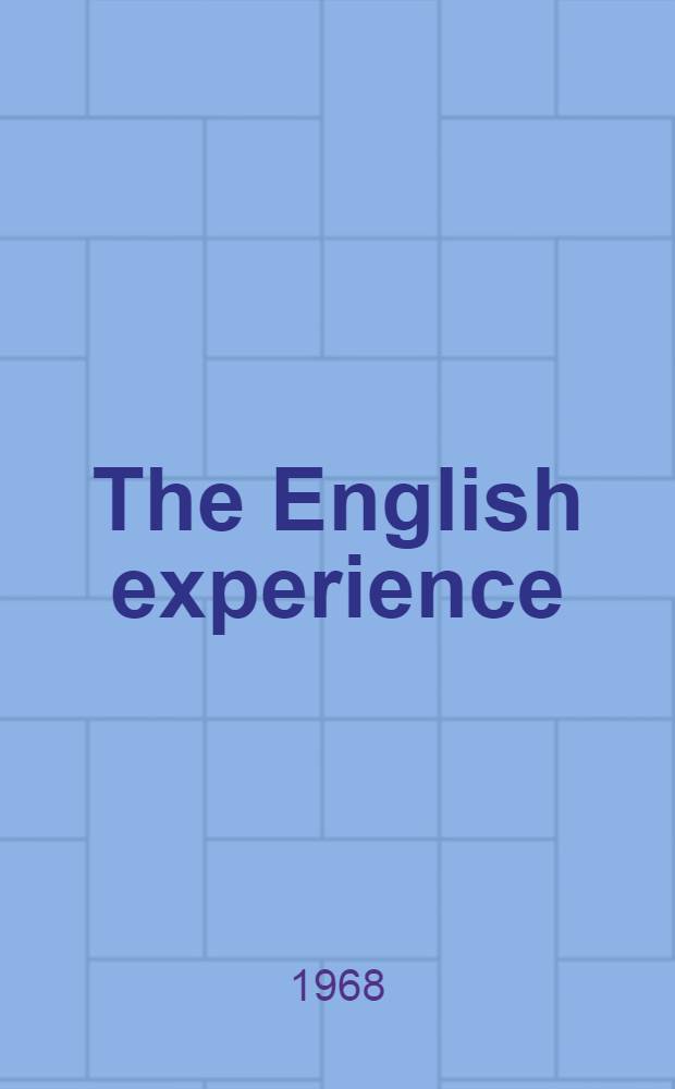 The English experience : Its record in early printed books published in facsimile