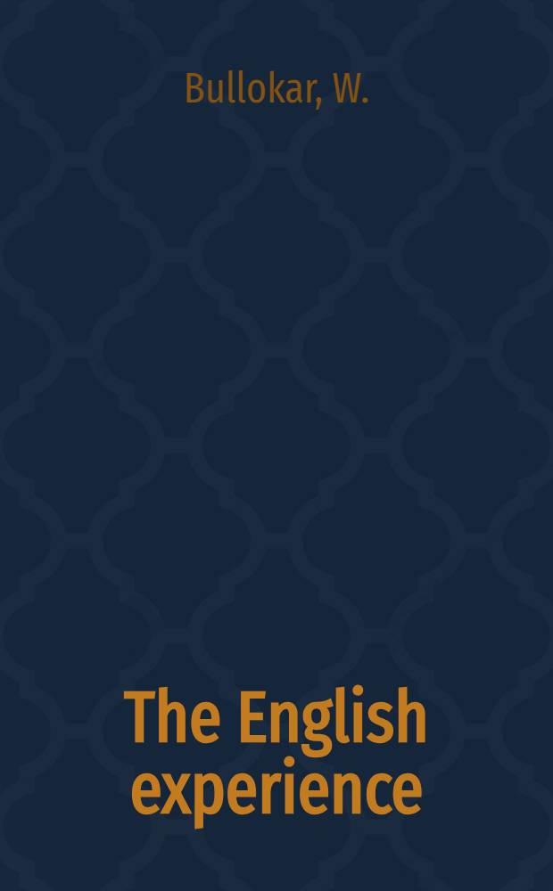 The English experience : Its record in early printed books published in facsimile. № 24 : The amendment of orthographie for English speech