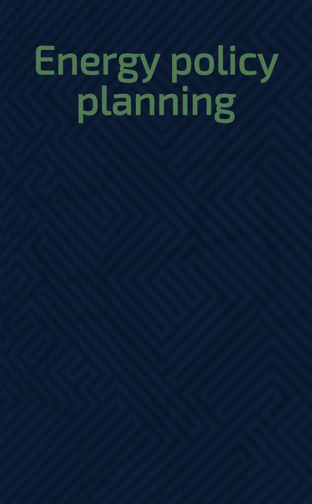 Energy policy planning