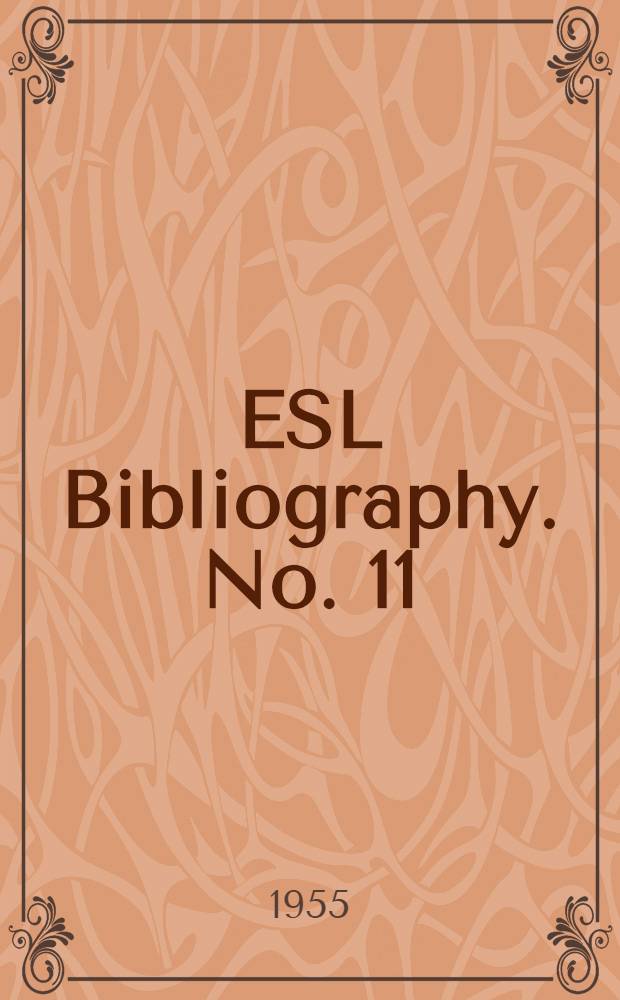 ESL Bibliography. No. 11 : Bibliography on machinery foundations; design, construction, vibration elimination