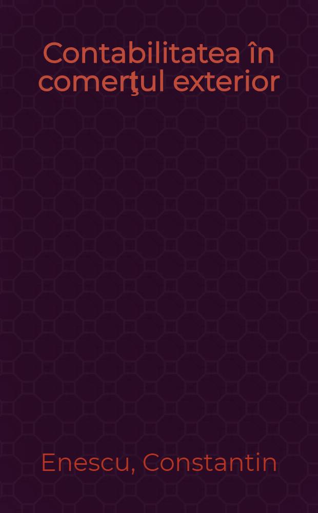 Contabilitatea în comerţul exterior