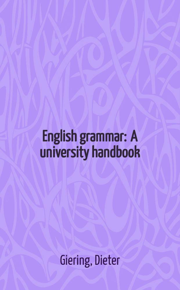 English grammar : A university handbook