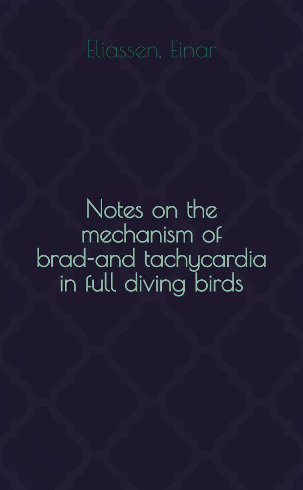 Notes on the mechanism of brady- and tachycardia in full diving birds