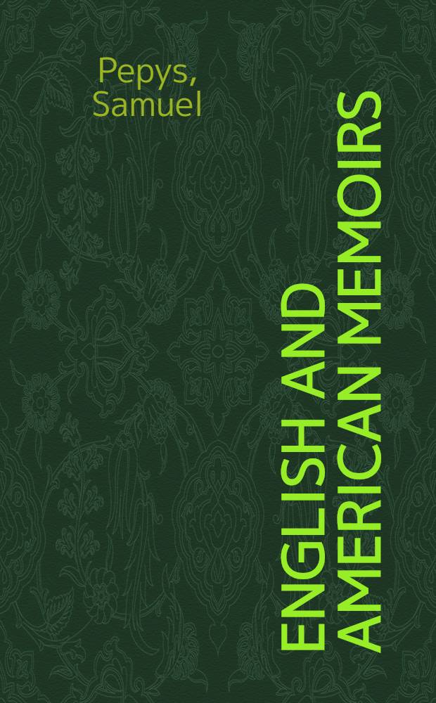English and American memoirs
