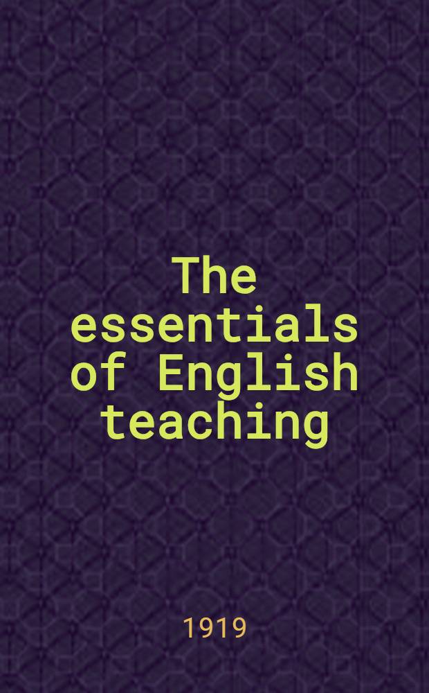 The essentials of English teaching