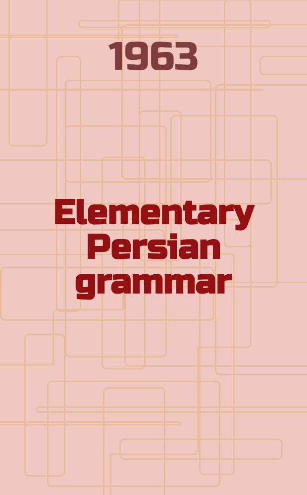 Elementary Persian grammar