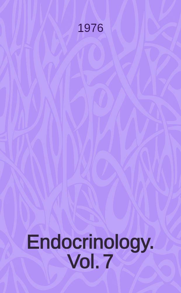 Endocrinology. Vol. 7 : Parathyroid gland