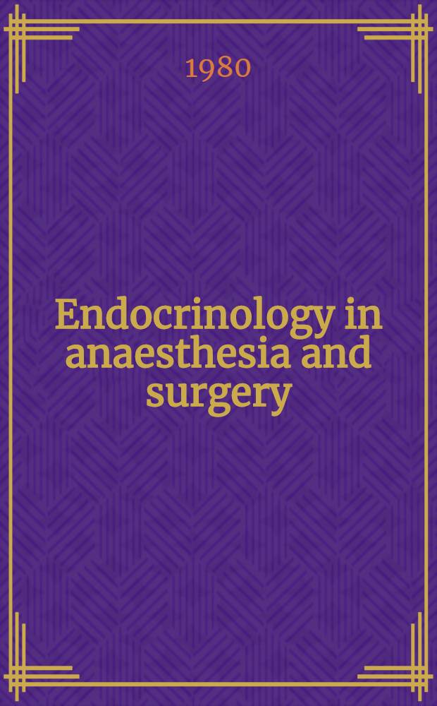 Endocrinology in anaesthesia and surgery