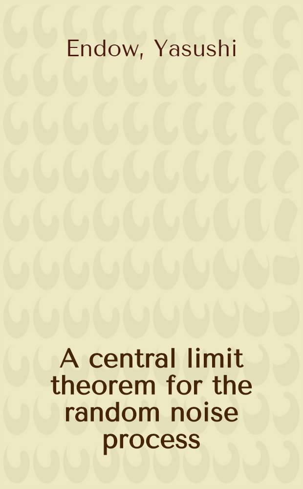 A central limit theorem for the random noise process