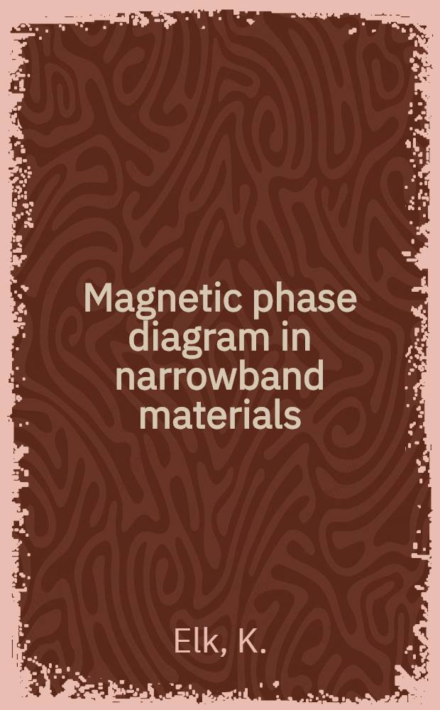 Magnetic phase diagram in narrowband materials
