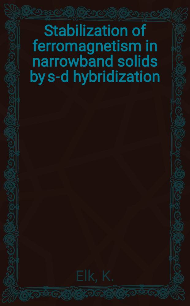 Stabilization of ferromagnetism in narrowband solids by s-d hybridization
