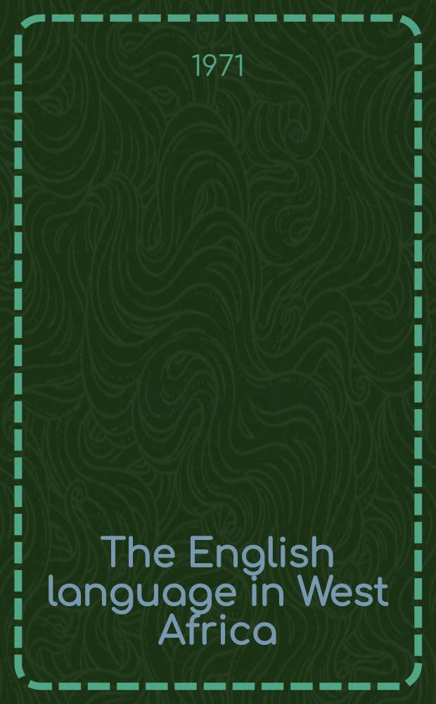The English language in West Africa