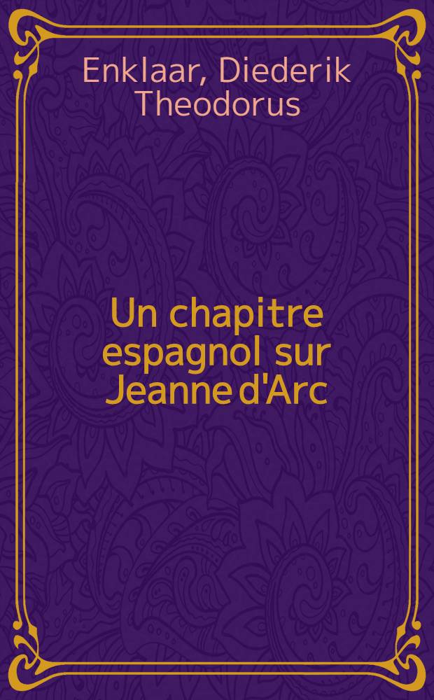 Un chapitre espagnol sur Jeanne d'Arc